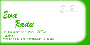 eva radu business card